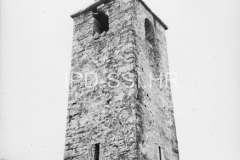 Zvonik crkve sv. Siksta u Ladićima 1975. godine, Kanfanar. (fn. 14059) Iz arhive Arheološkog muzeja Istre
