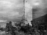 Pogled na kulu Turan početkom 50-ih godina, Koromačno. (fn. 766) Iz arhive Arheološkog muzeja Istre