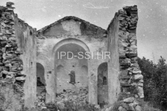 Apside u crkvi sv. Eufemije sjeverno od Rovinja 1955. godine, Rovinj. (fn. 3176) Iz arhive Arheološkog muzeja Istre