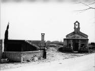 Pogled na crkvu sv. Katarine sa zapada 1973. godine, Savičenta. (fn. 12014) Iz arhive Arheološkog muzeja Istre