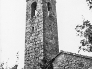 Zvonik crkve sv. Jurja u Završju snimljen 1967. godine. Završje (bn. 8774.) Iz arhive Arheološkog muzeja Istre